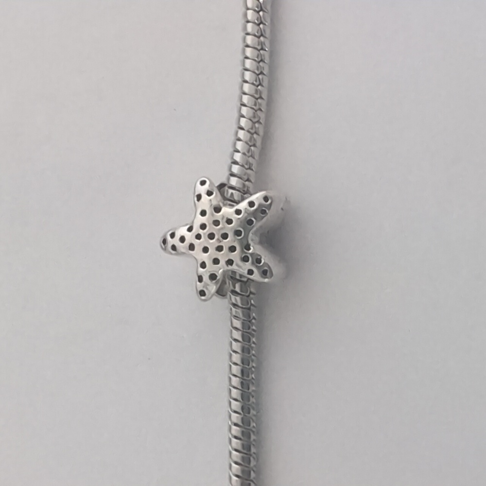 Silver Starfish Charm for Pandora‎ Style Bracelet